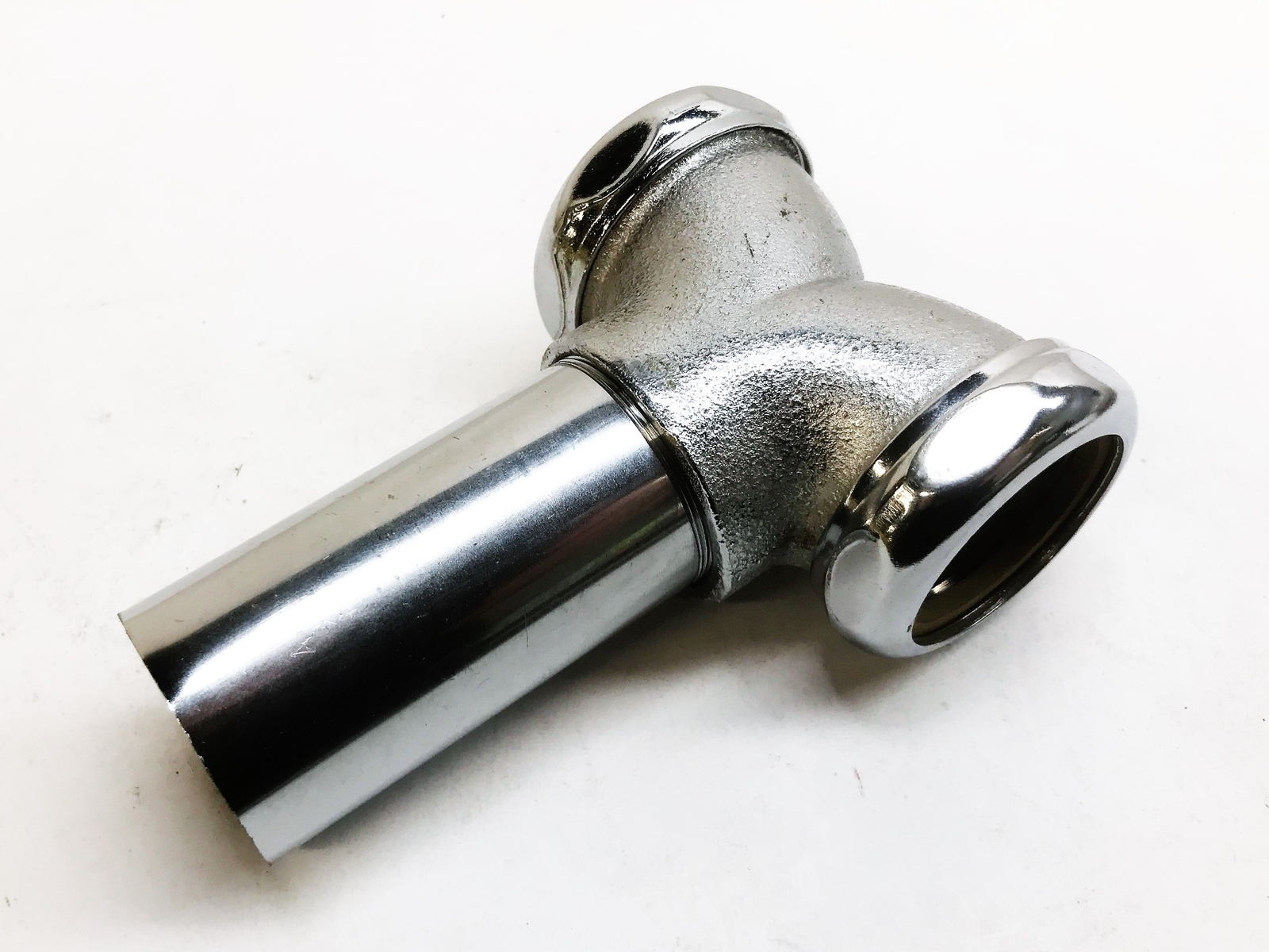 Unbranded 112 Chrome Plated Brass Center Outlet Waste Tee NOS Open box G1N