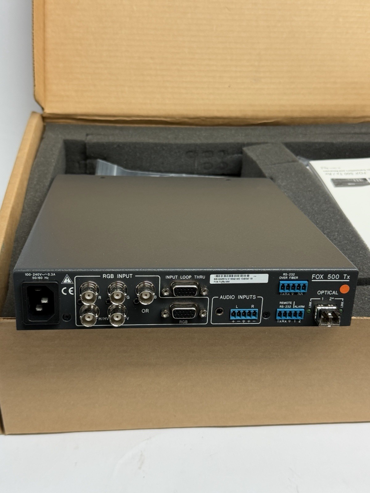 Extron Electronics Fox 500 Tx/Rx MM Fiber Optic Transmitter & Receiver NIB