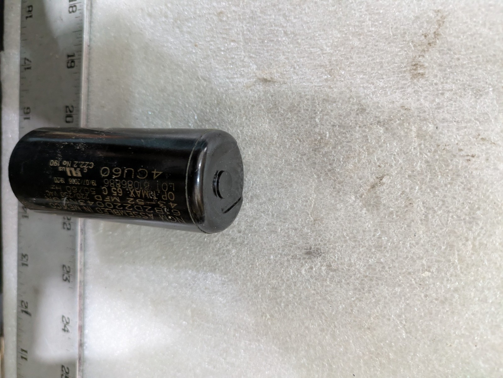 NGM 61B2D220043NCGR Motor Start Capacitor 43-52MFD 220-250VAC 50/60Hz Industrial