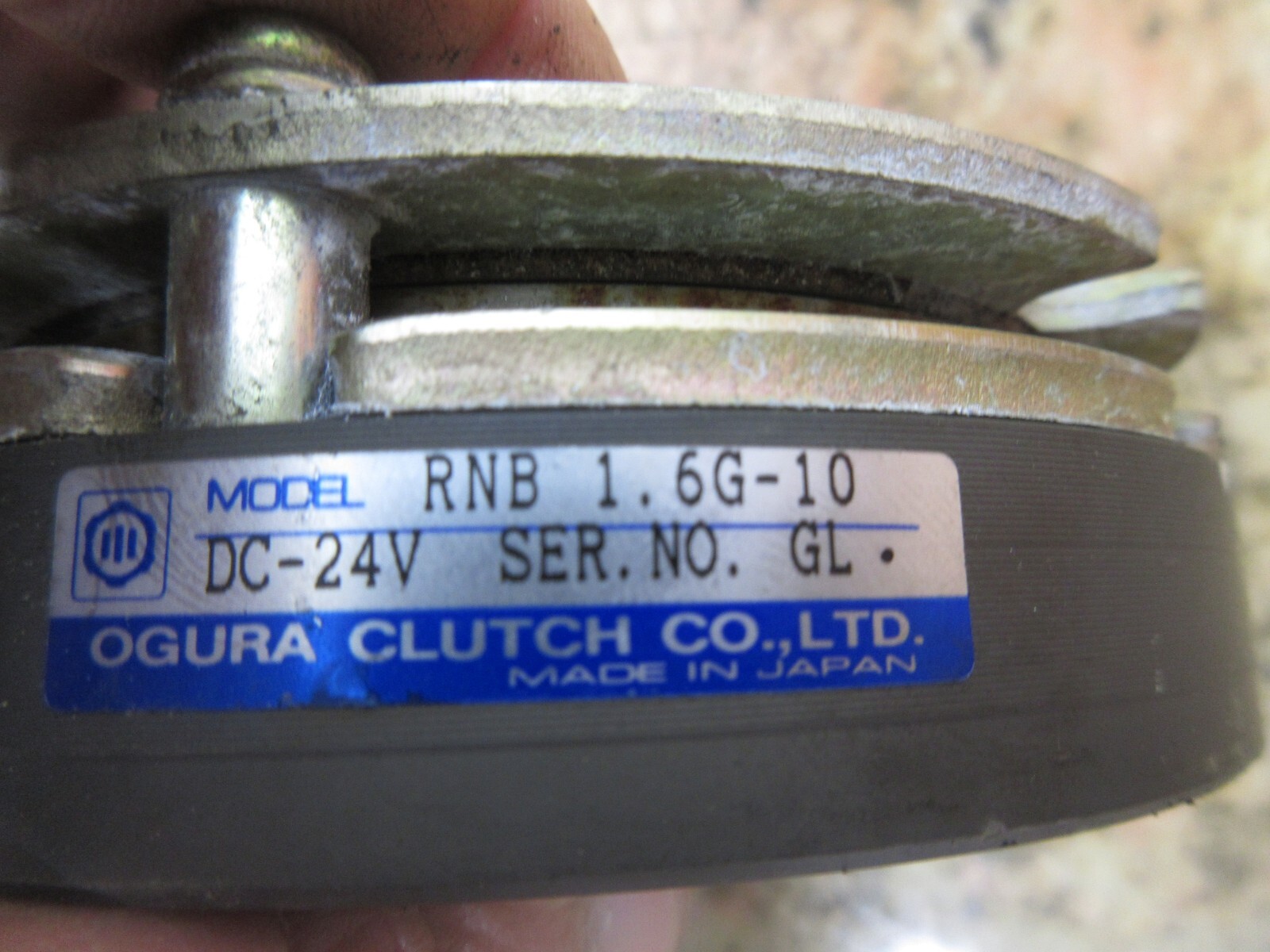 OGURA CLUTCH BRAKE RNB 1.6G-10 DC-24V GL MATSUURA RA-1 CNC MILL