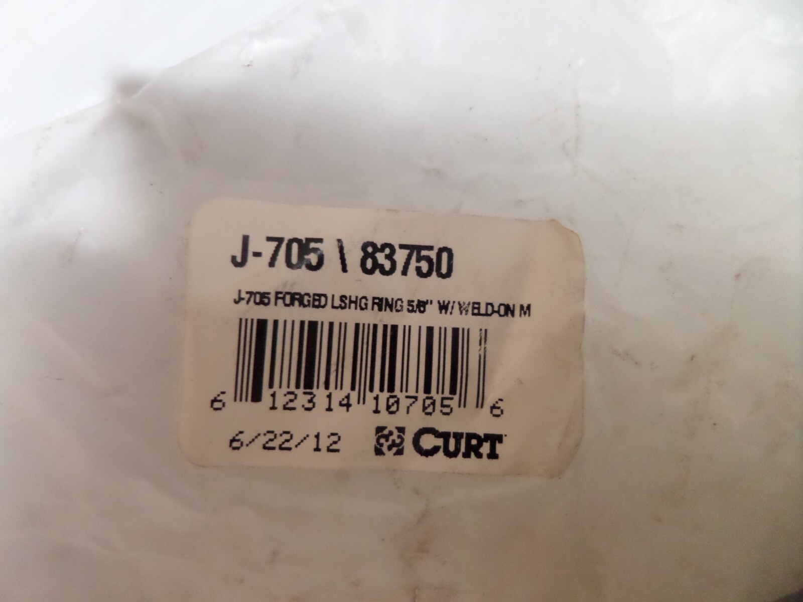 ⭐NEW IN BAG⭐Curt J-705 83750 18,800 Lb Cap 5/8″ Forged D-Ring W/Bracket Weld On