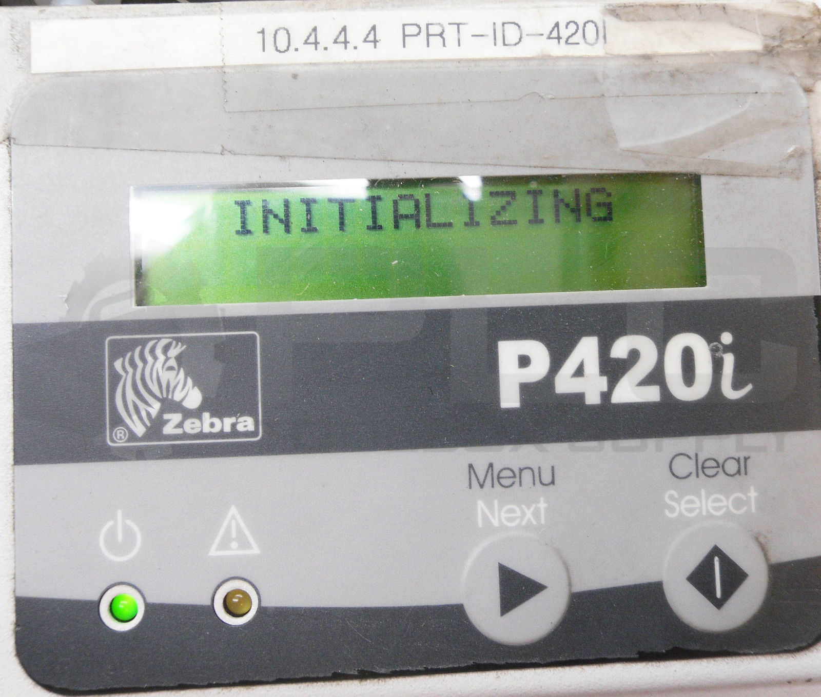 ZEBRA P420I-0000C CARD PRINTER 110-230VAC 0.8-0.4A 50-60HZ P420I *POWERS ON*