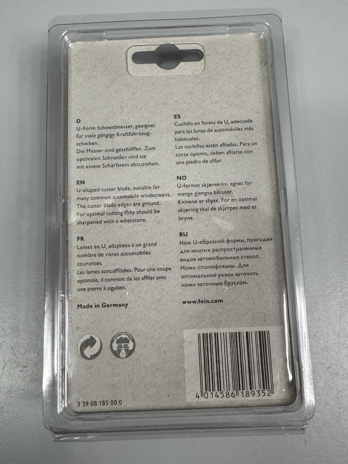 Fein 63903147012 U-Shaped Windshield Cutting Blades 1- 1/4” / 32mm Pack of 2
