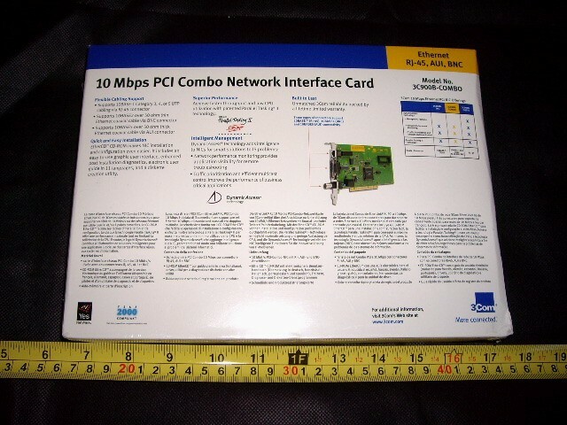 1x 3C900B-COMBO 3Com EtherLink 10 PCI Combo Network NIC