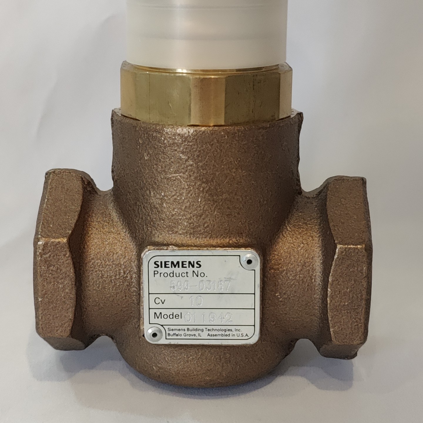 Siemens Flowrite 599-03167 2-Way N/C Brass Equal Percentage Valve Body 1″
