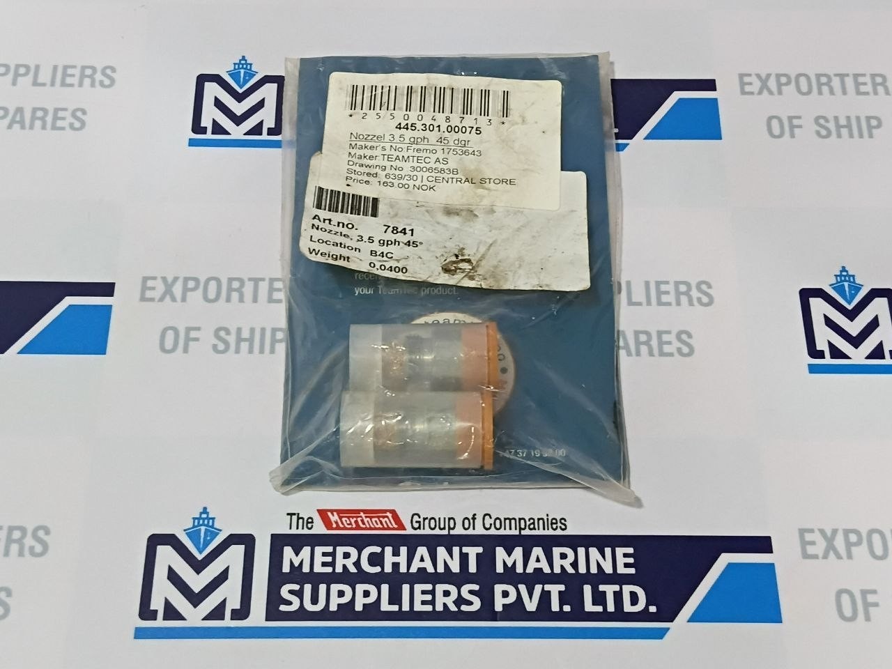 TeamTec 7841 Nozzle 3.5 gph Steinen 45° SS USgal/h 3.50 (Lot of 2 pcs)