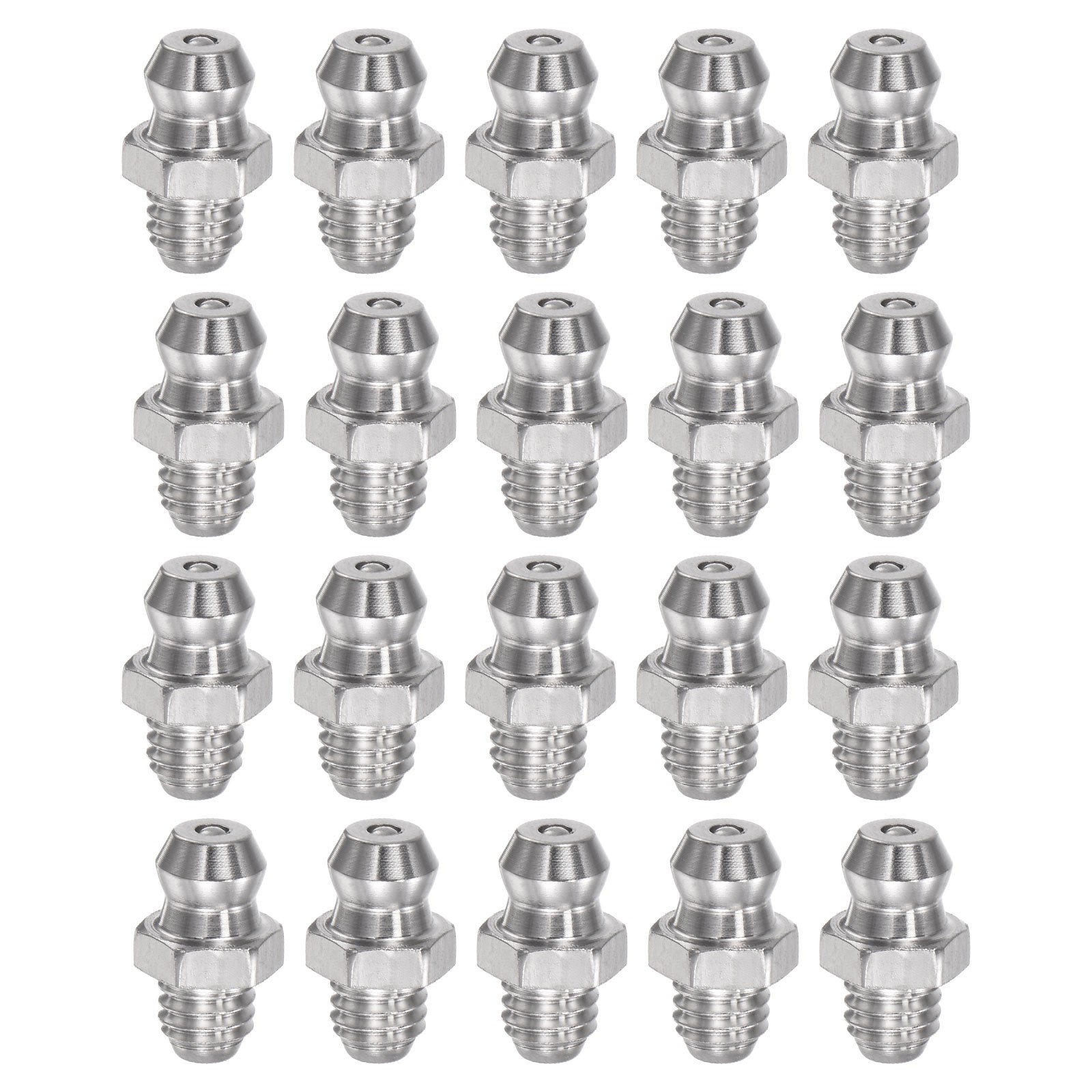 20Pack Stainless Steel Straight Hydraulic Grease Fitting M6 x 1mm Thread