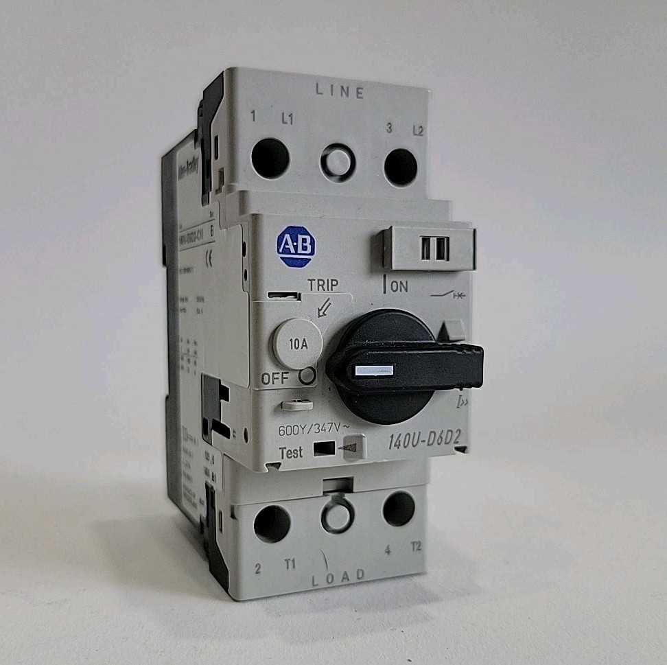 ALLEN BRADLEY MOLDED CASE CIRCUIT BREAKER 140U-D6D2-C10 10A 100kA @ 480Y/277V