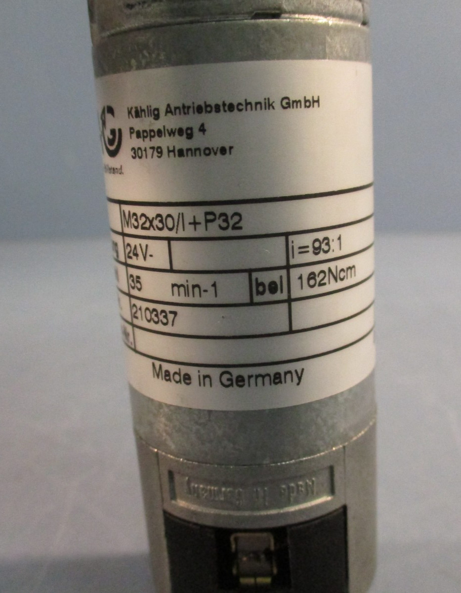 KAG M32X30/I+P32 Planetary Gearhead w/24VDC Motor M32 35rpm 210337 i=93:1