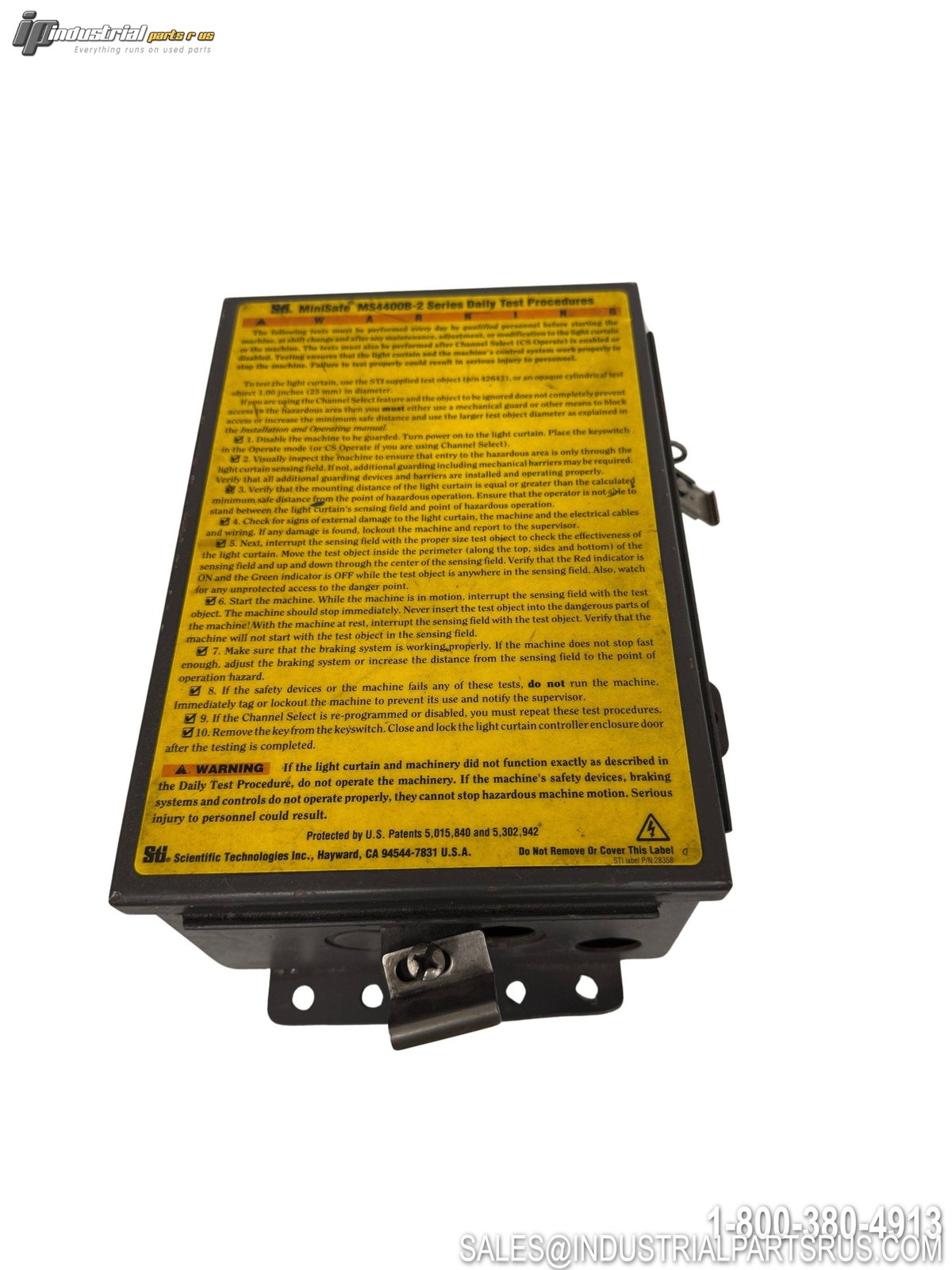 STI MS4400B-2 MiniSafe-B Safety Light Curtain Receiver 50ft Range – RECEIVER ONL