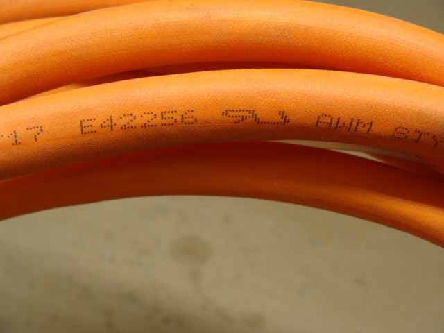 REXROTH SERVO MOTOR POWER CABLE RKL0019 INK0653 06 21 42/17 600V 15 FEET