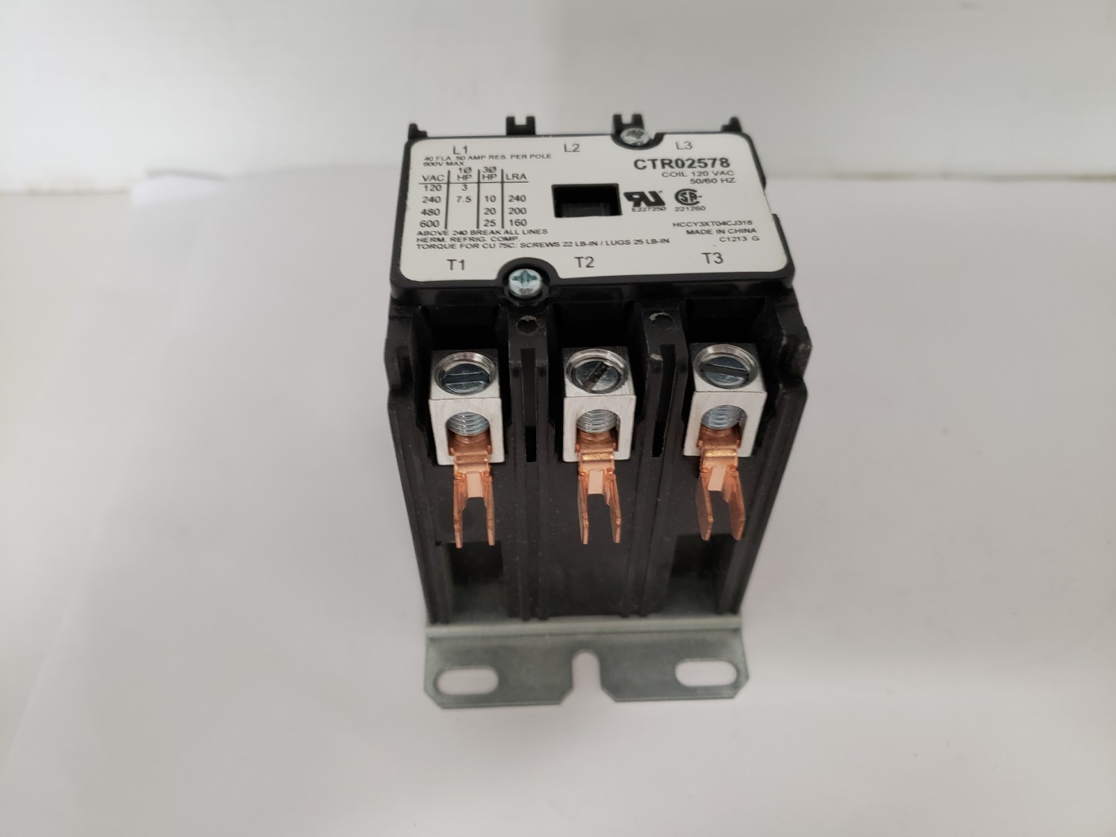 SERVICE FIRST CTR02578 CONTACTOR 3P 40A 120V 50/60HZ NIB