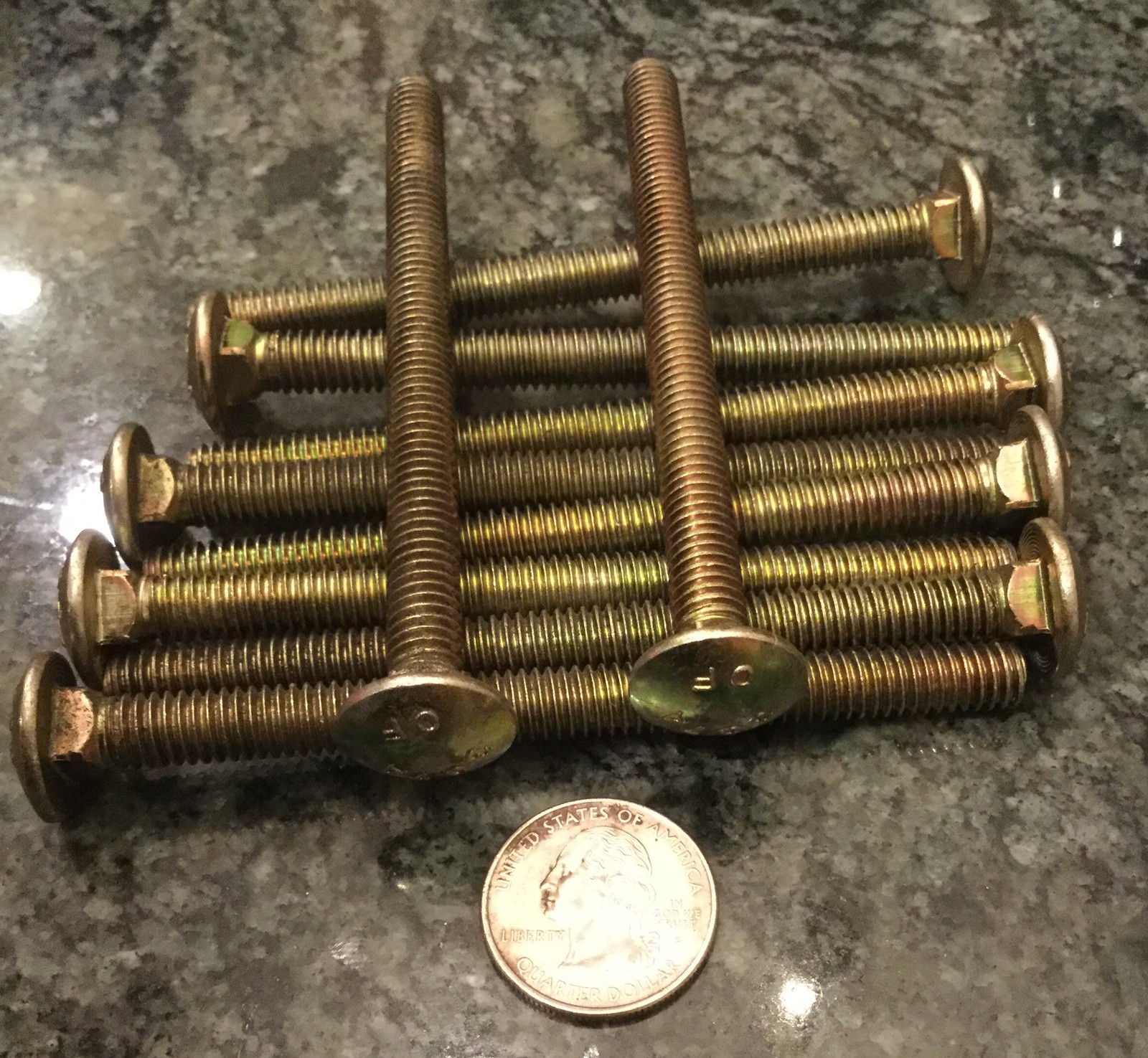 5/16-18 5/16 18 full thread x 4 inch carraige bolt round head steel plated bolts