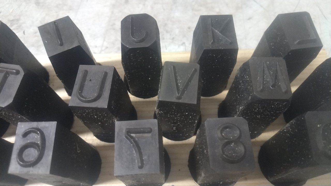Young Bros. Stamp Works 09363 1/2 In Char H Heavy Duty Letter/Number Combo Set