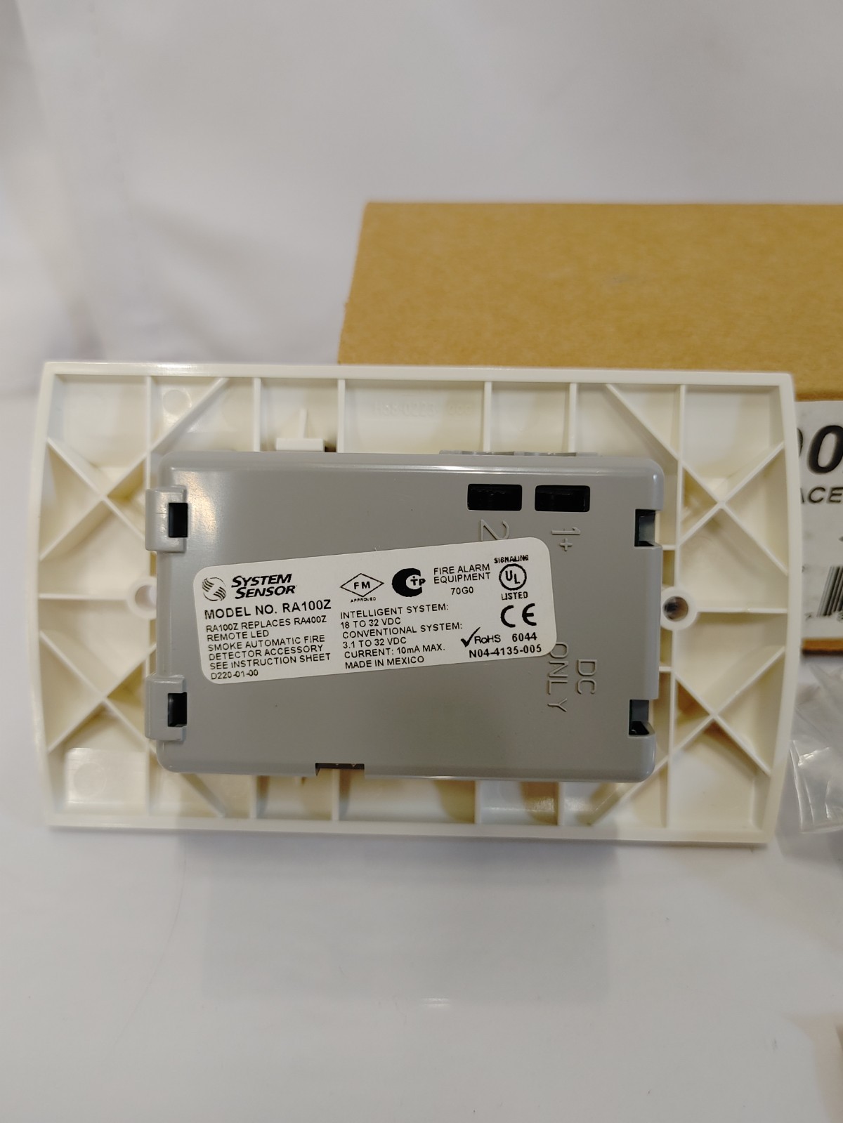 System Sensor RA100Z Remote LED Smoke Automatic Fire Detector