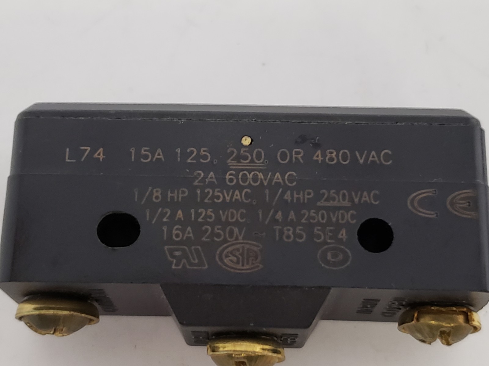 MICRO SWITCH BZ-2R-A2 LIMIT SWITCH PLUNGER SPDT 15A (LOT OF 5)