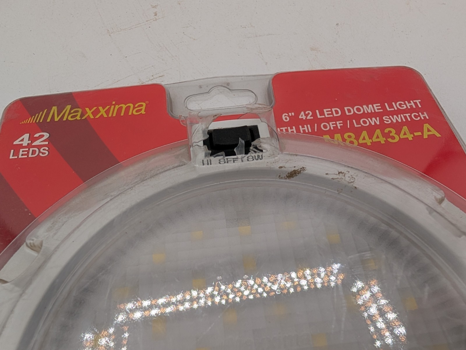 Maxxima M84434-A 42 LED 6.0″ Three Position Switch Interior Dome Light, NOS