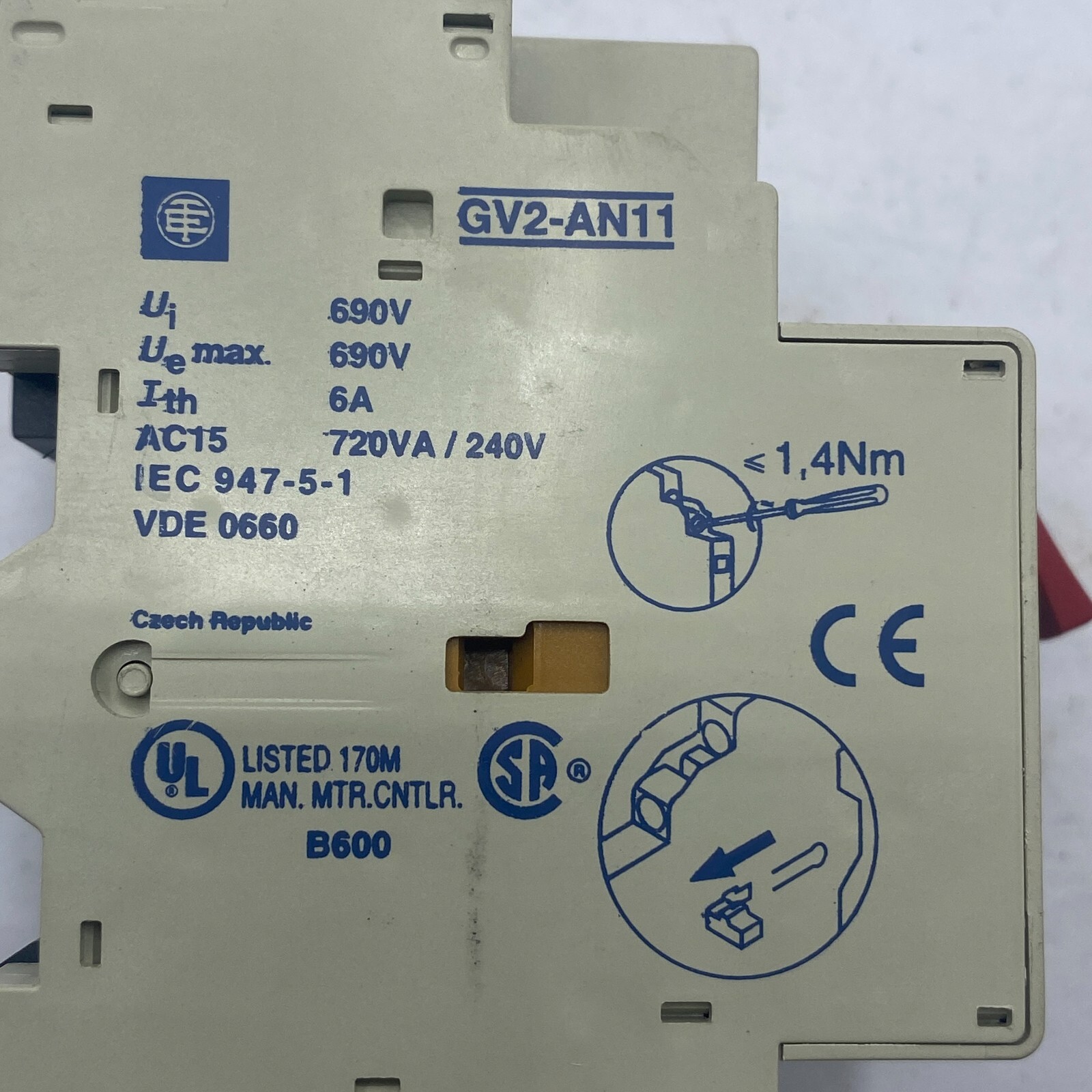 Telemecanique GV2-M03 Motor Starter 0.25-04A Circuit Breaker – Lot of 2 ✅