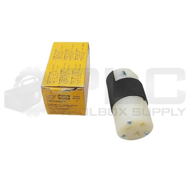 NEW HUBBELL HBL5369C CONNECTOR 2P 20A 125V *READ*
