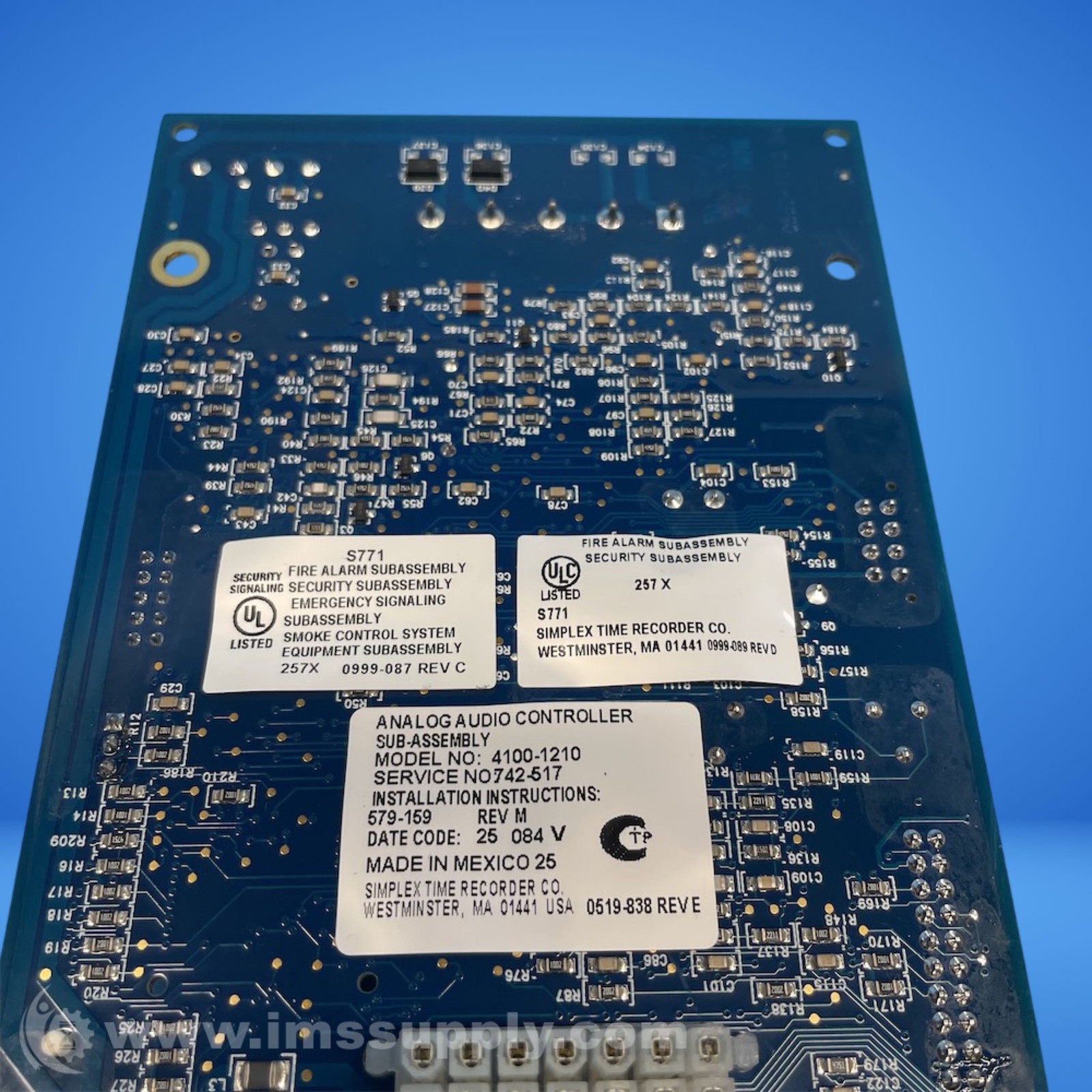 Simplex 4100-1210 Analog Audio Controller FNIP