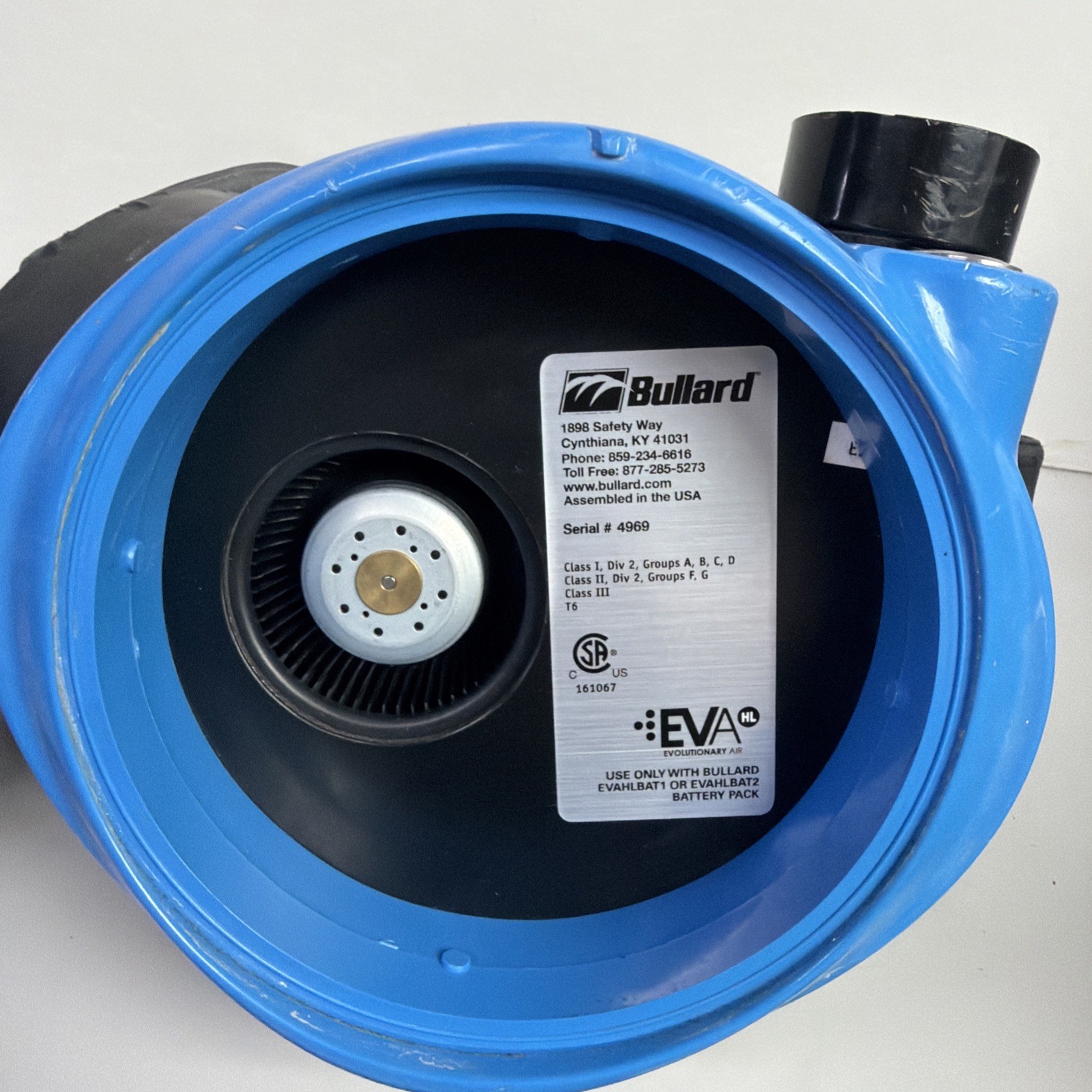 Bullard EVAHL1 EVAHL AIR-PURIFYING RESPIRATOR With Battery