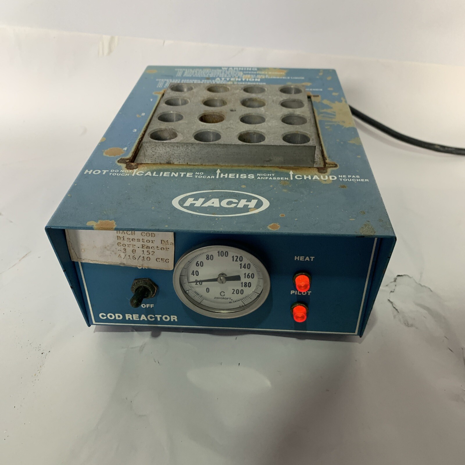 HACH Cod Reactor 16500-10 120 VAC 50/60Hz A6311WVS