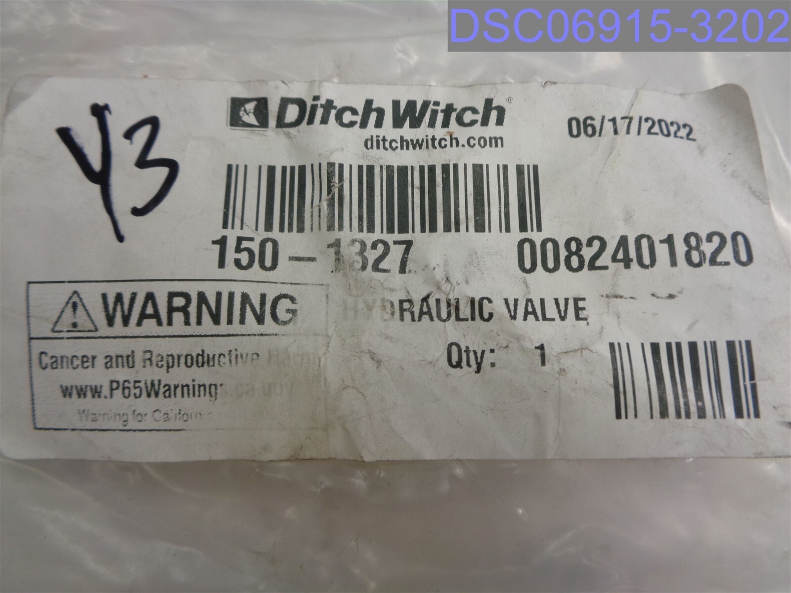 Ditch Witch Hydrualic Valve #150-1327