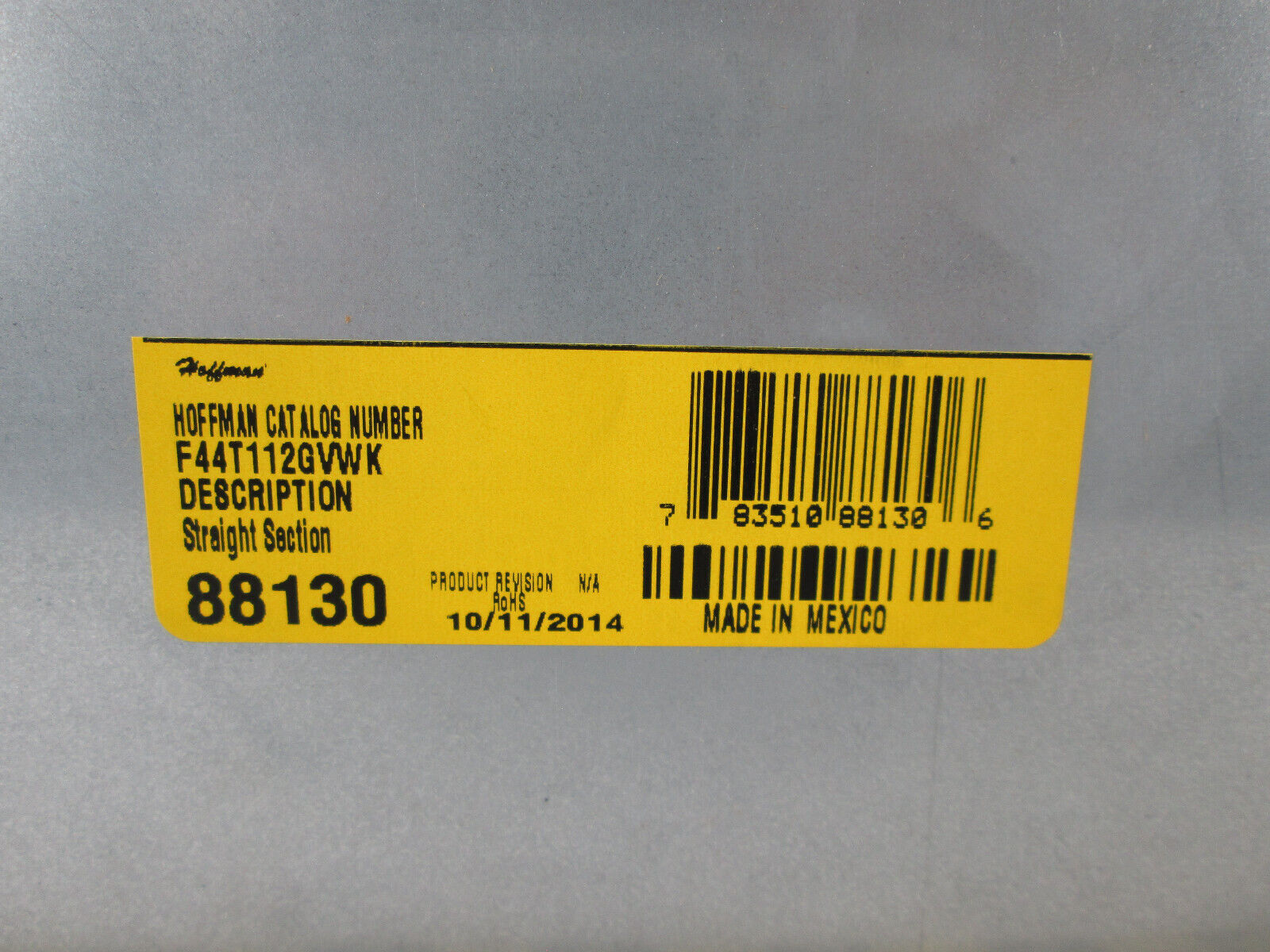 Lot of 4 New Hoffman Wireway Straight Sections 4″ x 4″ x 12″ Type 1 w Knockouts