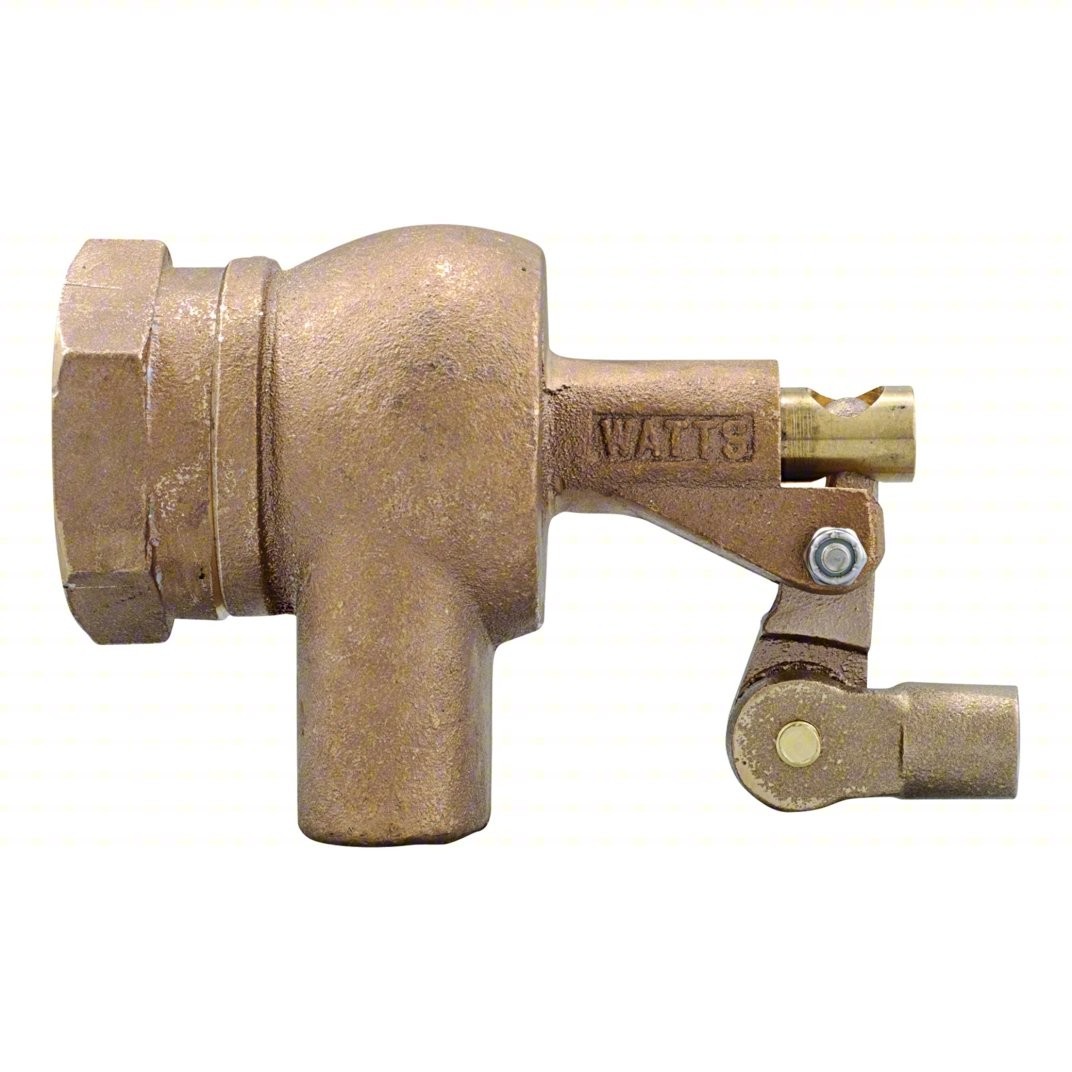 WATTS 46A988 Heavy Float Valve 1500, 1-1/2 In FNPT, Bronze, Pipe Mount