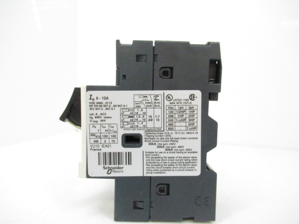 Telemecanique GV2ME14/6-10A Manual Motor Starter