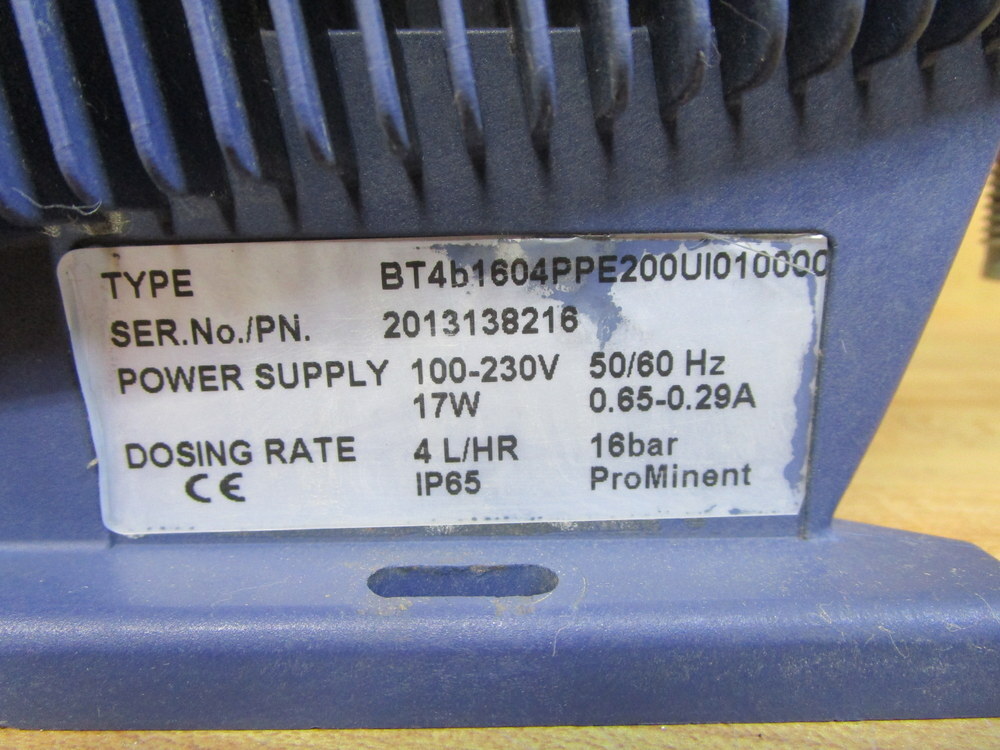 ProMinent BT4b1604PPE200UI010000 Beta 4 Metering Pump BT4b W/ Power Cord