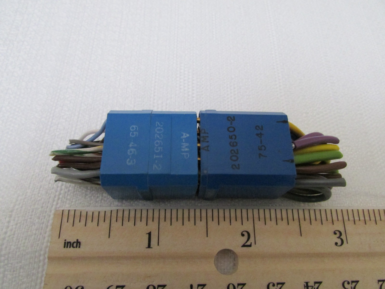 AMP Connector Pair Gold Plated 22 Position 18/20 Pins/Sockets Installed