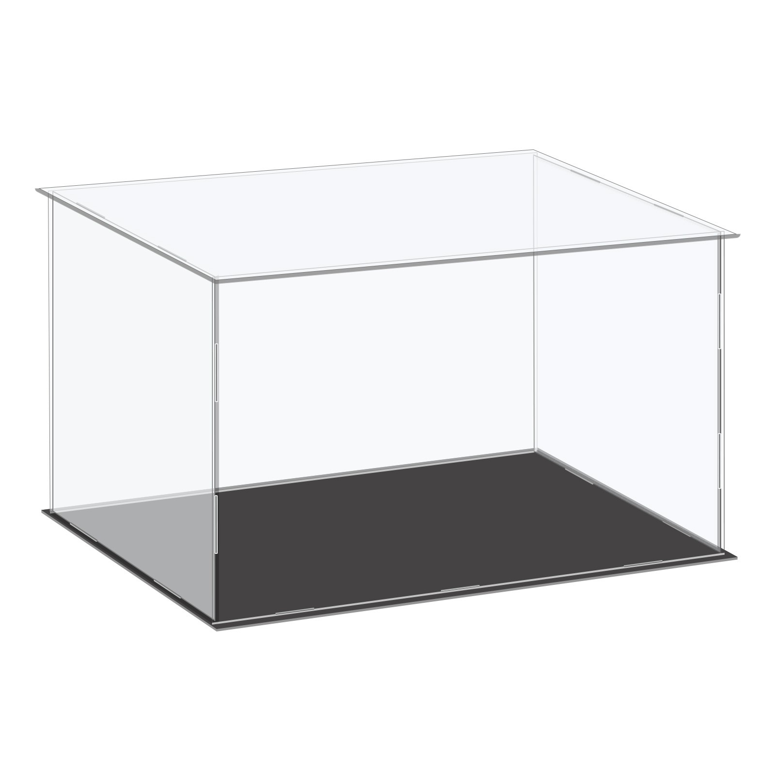 36x21x20.5cm Clear Acrylic Display Case Plastic Box Cube Dustproof Storage Box