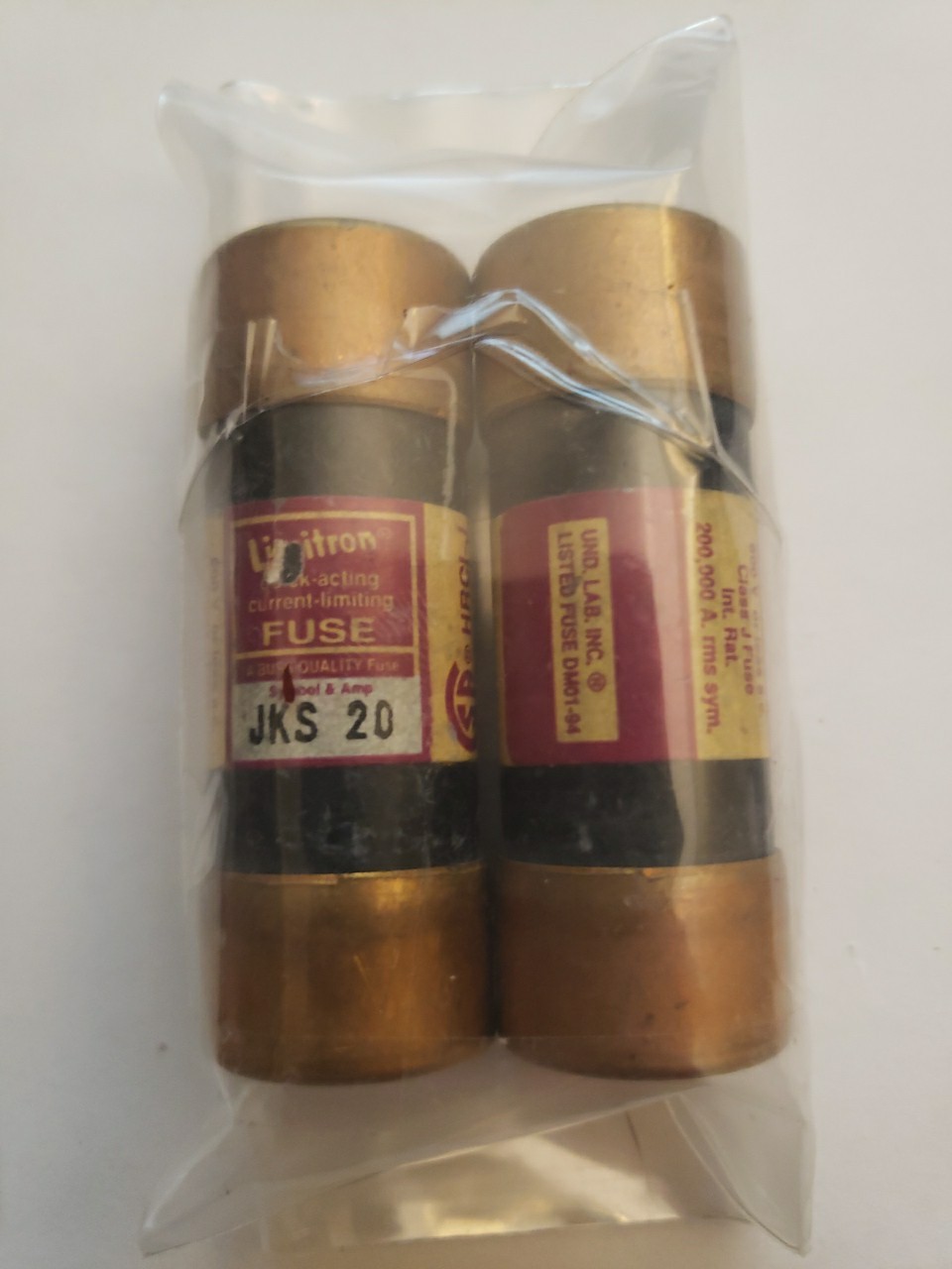 Lot Of 2 Bussmann Buss Limitron JKS-20 Fuse 20A 600V CLASS J
