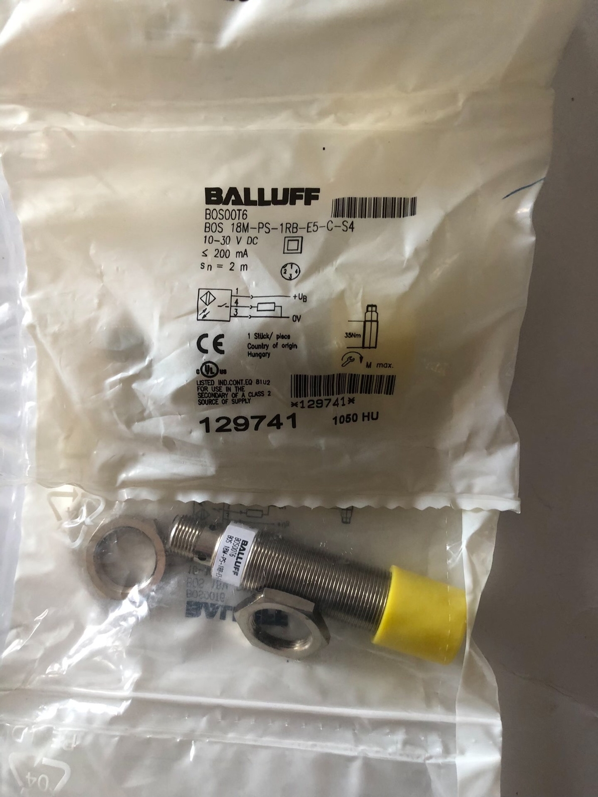 1P BALLUFF BOS 18M-PS-1RB-E5-C-S4 BOS00T6 Accept counteroffer