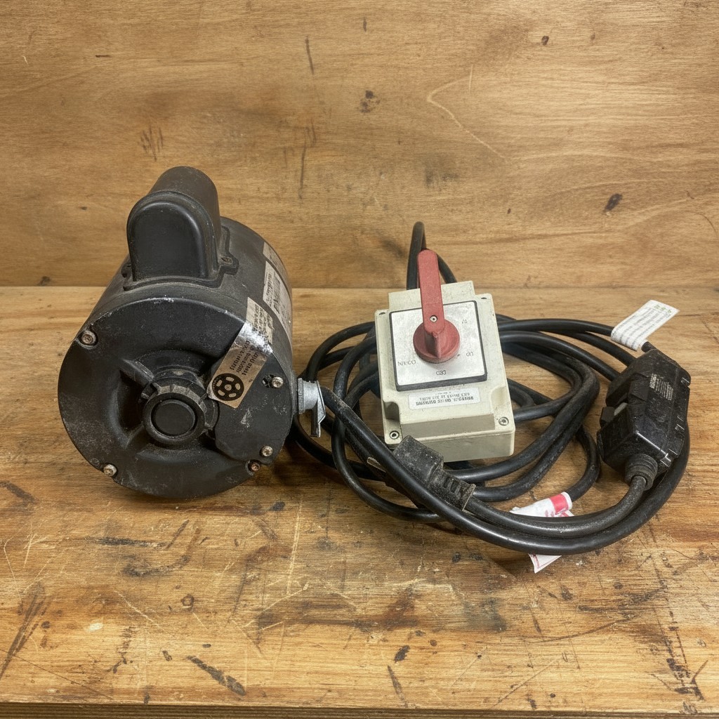 Elite Motors 1HP Boat Lift Motor 115/230V 1725 RPM 93046 w/ Switch – For Parts
