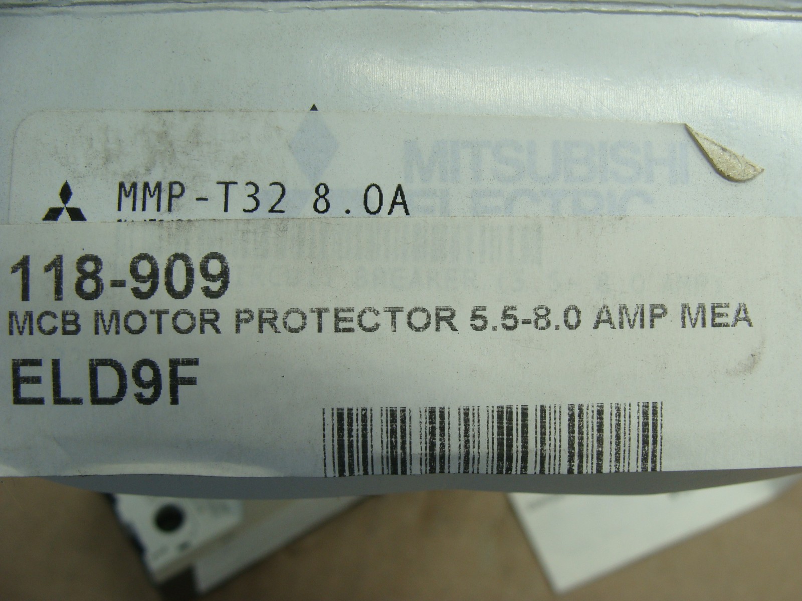 MITSUBISHI MOTOR CIRCUIT BREAKER MMP-T32 8.0A 3P 200-690VAC ADJUSTABLE OVERLOAD