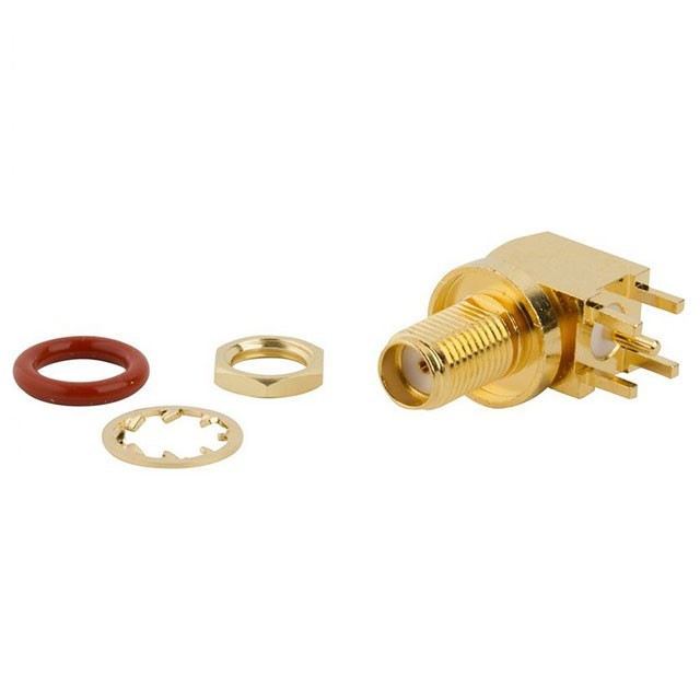 Amphenol RF 132203-18 RF Connector SMA Right Angle PCB Jack Through Hole ~NEW~