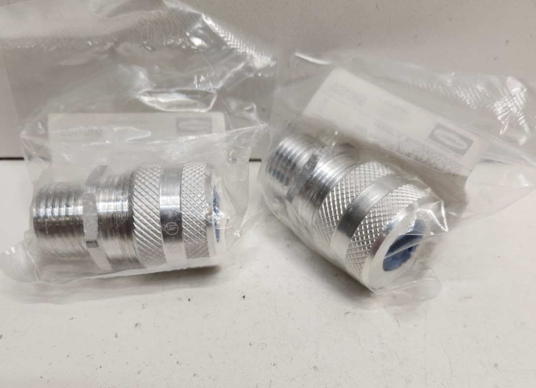 LOT OF 2 NEW IN BAG! HUBBELL 1/2″ NPT .38″-.5″ DIA ALUMINUM CORD GRIPS SHC1023