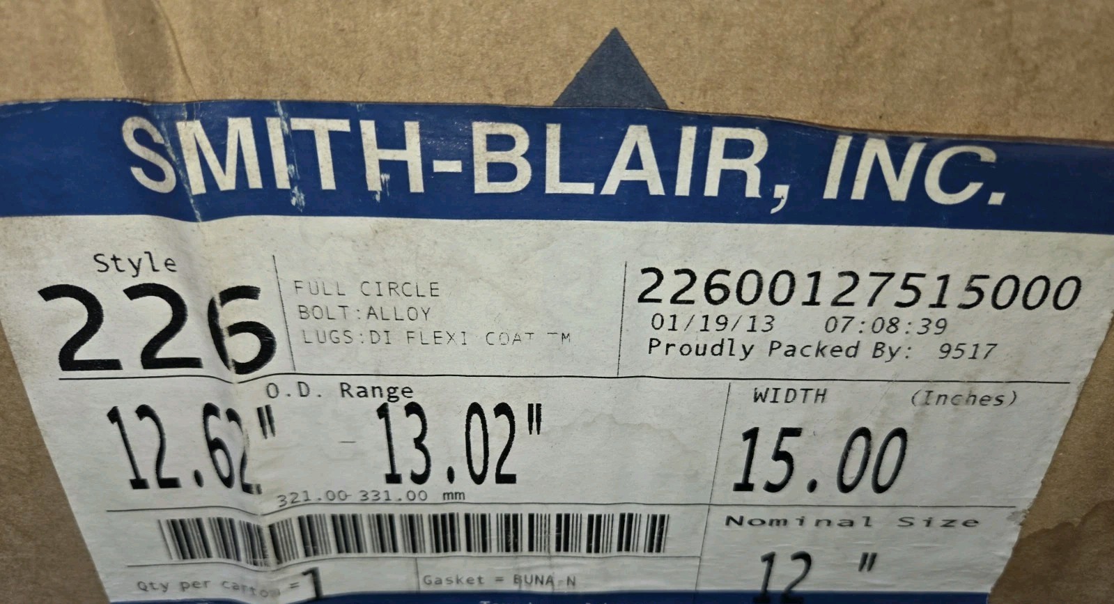 Smith-Blair 22600127515000 Full Circle Clamp 226