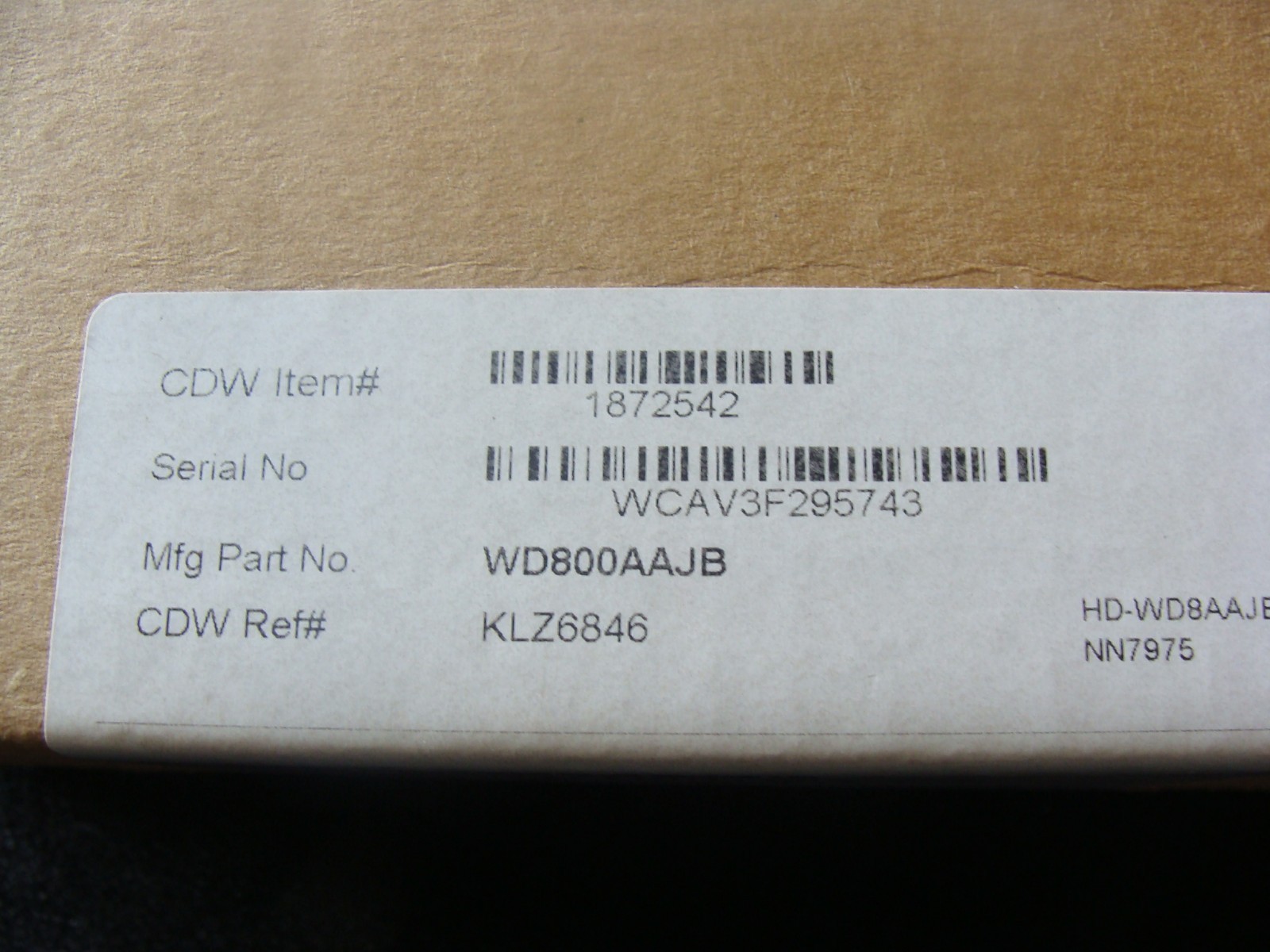 New WD Blue Hard Drive 80 GB, IDE Controller. Mfg. Part# WD800AAJB80GIDE, 4-1567