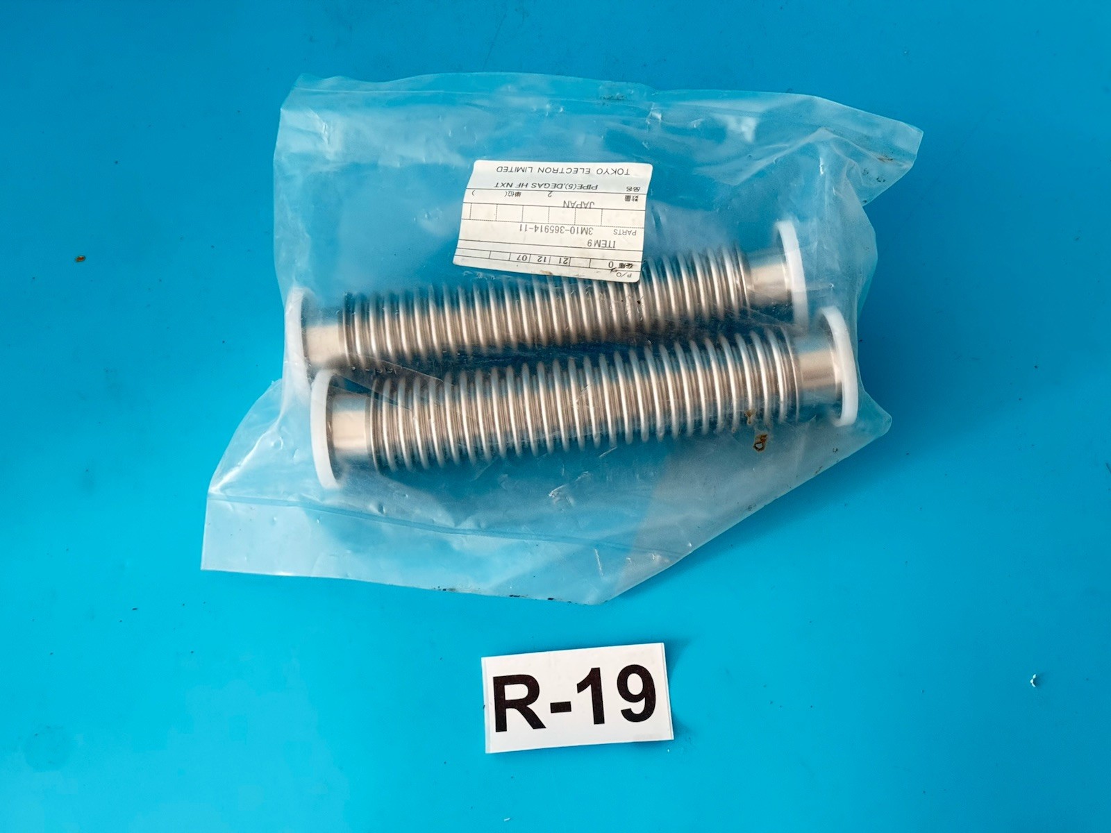 Tokyo Electron TEL Pipe Degas HF NXT 3M10-365914-11 OEM Japan – 2pcs New