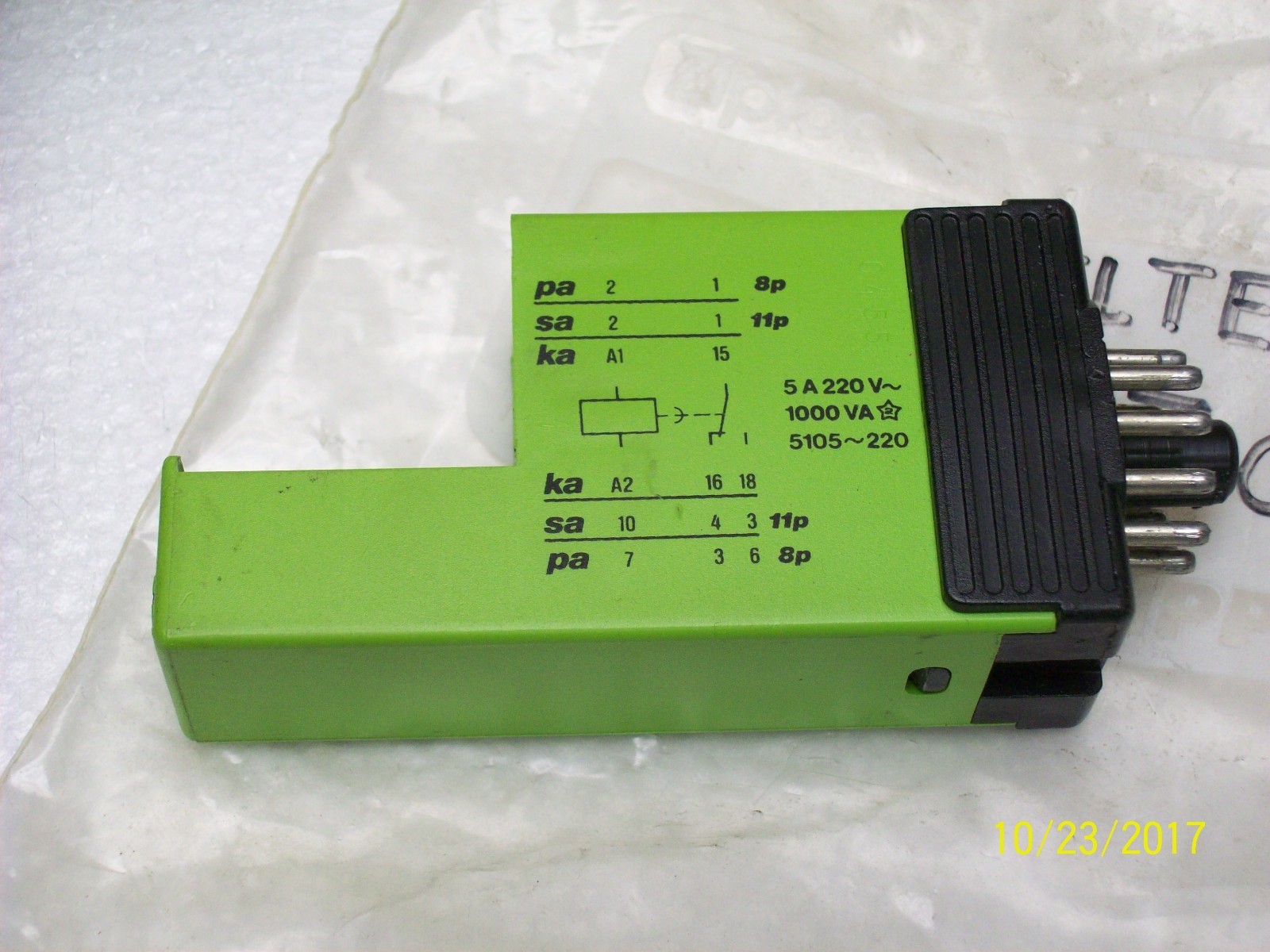 TELE 5105-220 TIME RELAY 0-6 SECONDS (missing coil)