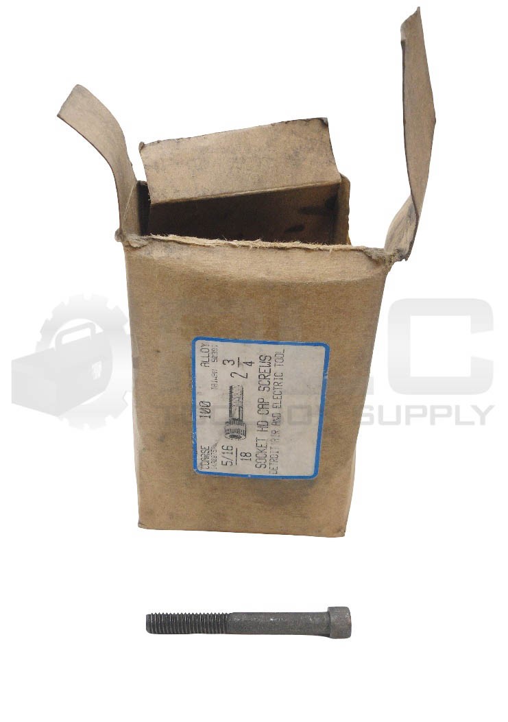 BOX OF 100 NEW DETROIT AIR ELECTRIC TOOL 5/16-18 SOCKET HEAD CAP SCREWS, 2-3/4″