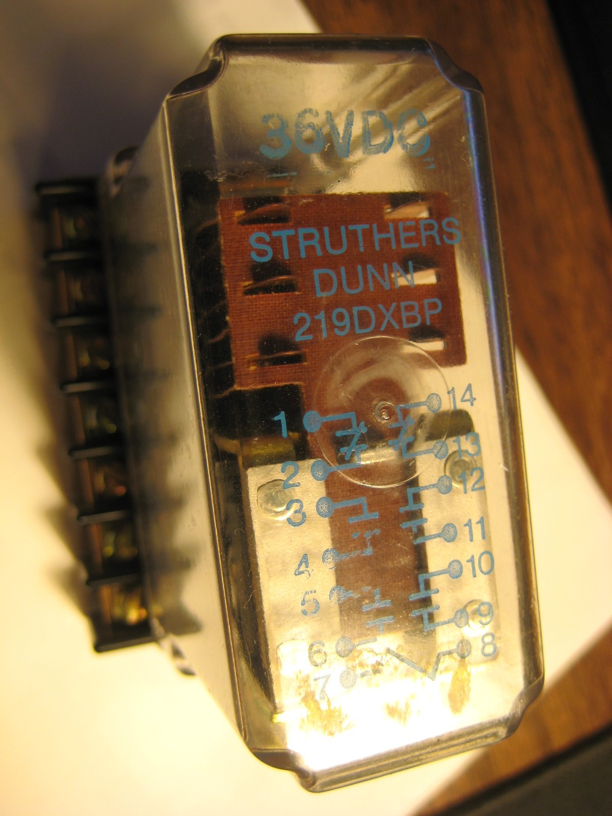 Struthers-Dunn 219DXBP 36VDC Control Relay 230V 10A