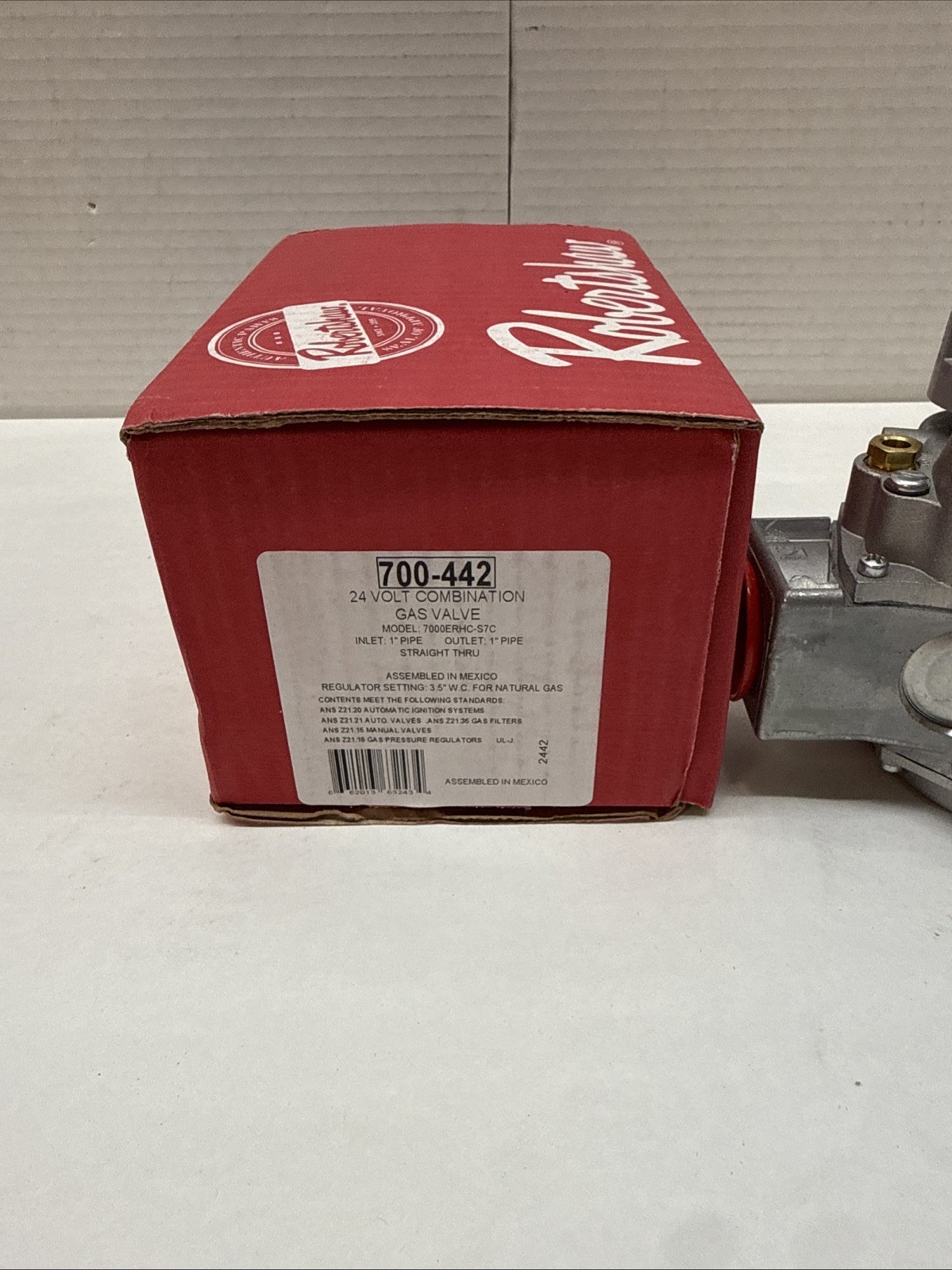 Robertshaw 700-442, 5C3-501-553, 7000ERHC-S7C, Gas Valve L39-641.