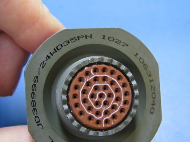 AMPHENOL D38999/24WD35PN Qty of 1 per Lot 37 Position Circular Connector Rece