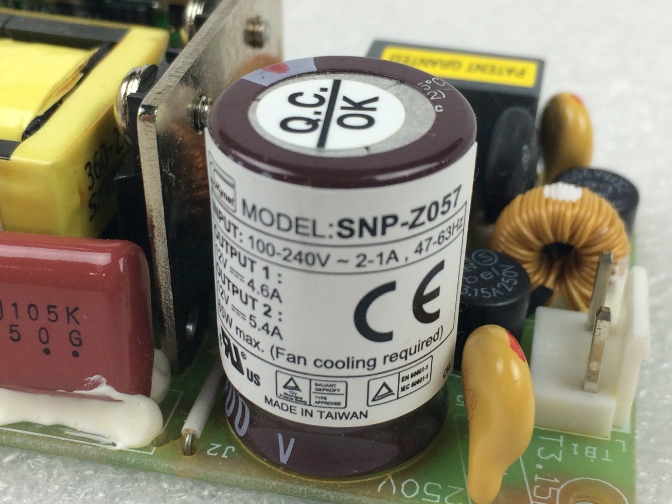 Skynet SNP-Z057 +12V/4.6A Output, Built-In Active PFC, Medical Power Supply