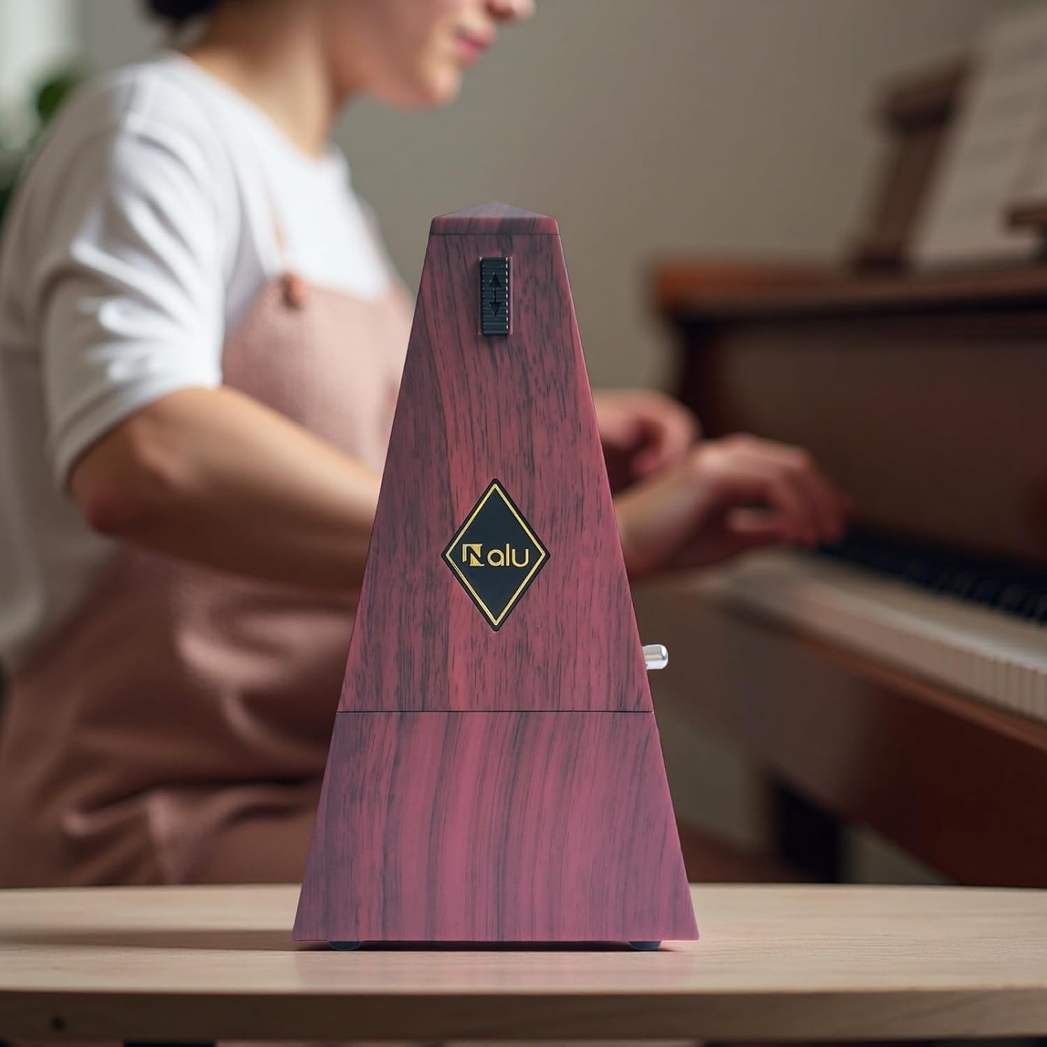 NALU Metronome – Classic Mechanical Wind-Up Design with Bell for Piano, Guitar,