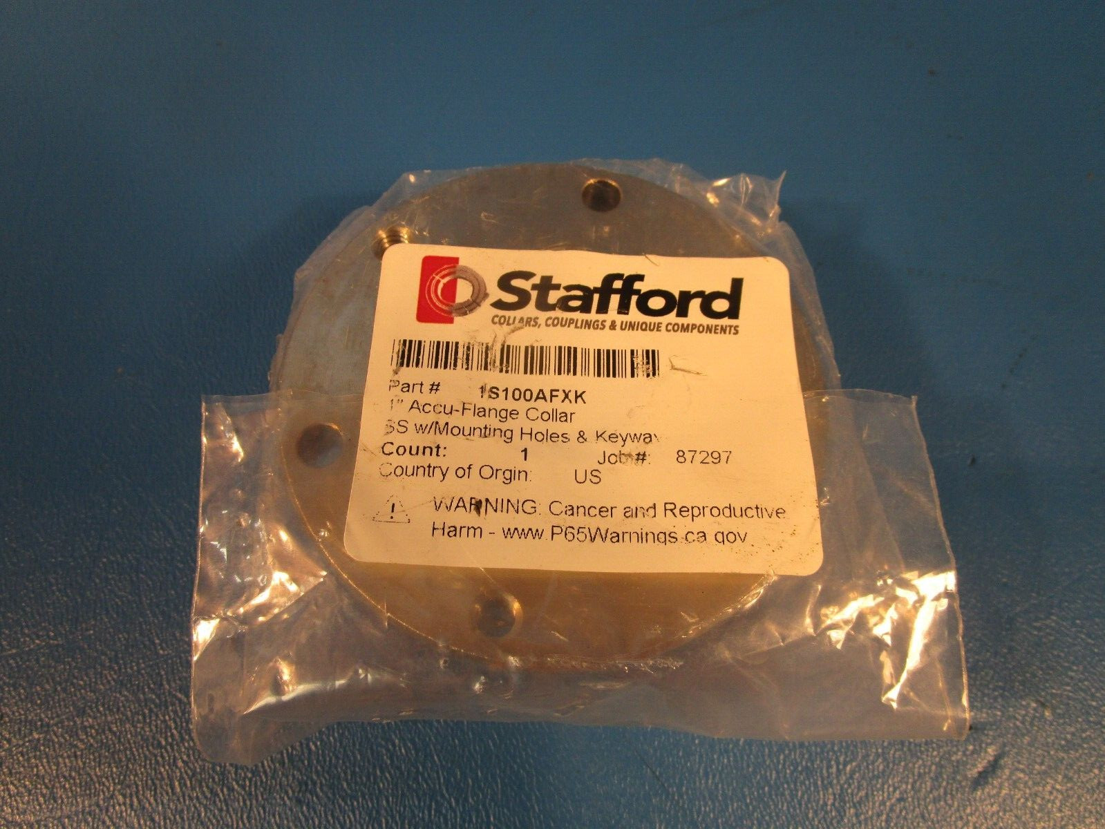 STAFFORD 1S100AFXK, 1″ Accu-Flange Collar, Shaft Mounting Collar, SS, 1″ Bore